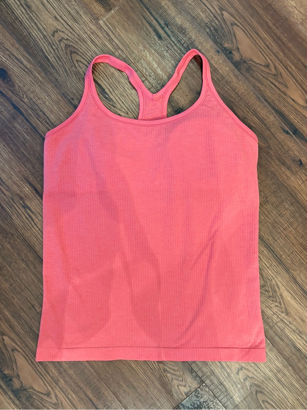 Lululemon Ebb to Street Women's Ribbed Racerback Tank Top Coral Pink Size 14